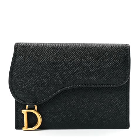 saddle 5-gusset card holder dior|CHRISTIAN DIOR Grained Calfskin Saddle 5.